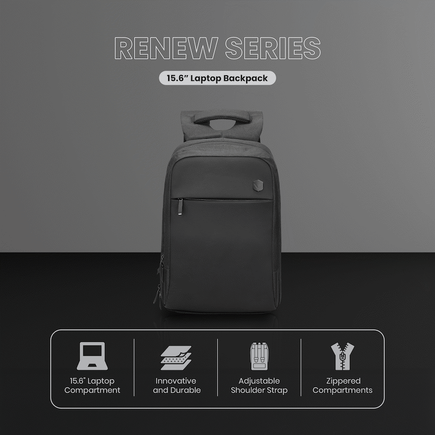 Volkano Renew 15.6" Laptop Backpack - Black - Image 2