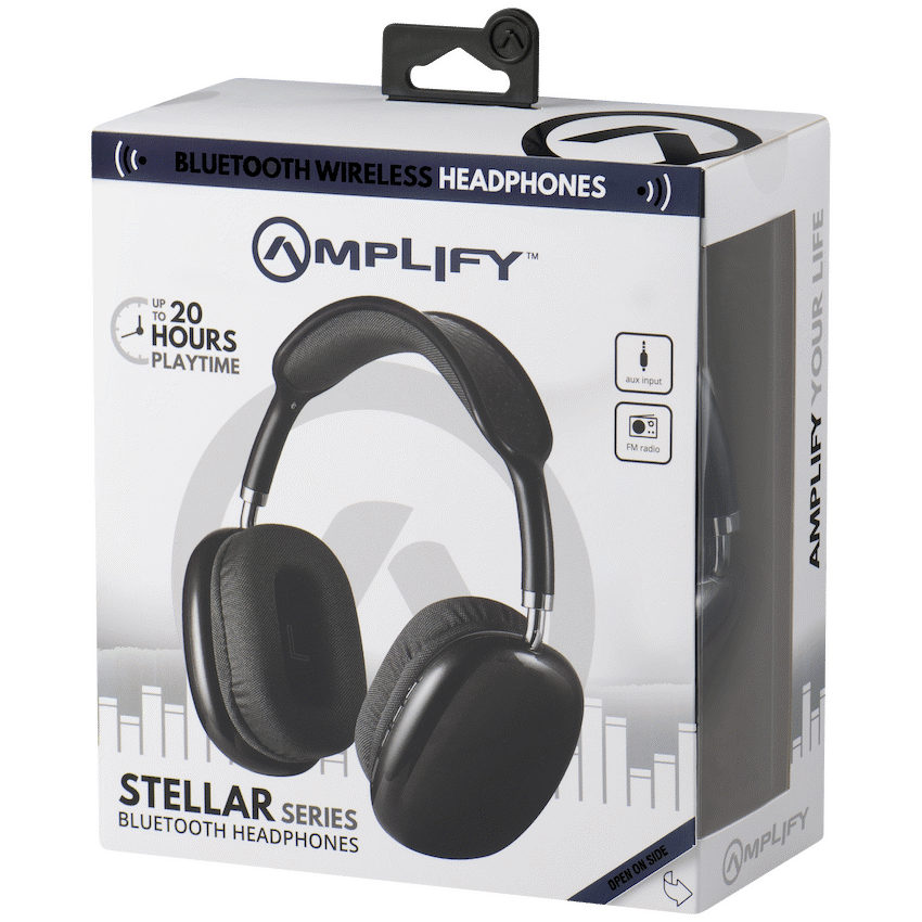 Amplify Stellar Series Bluetooth Headphones - Black - Image 7