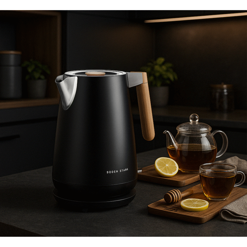 Boden Stark Anson Collection 1.7l 2000w Stainless Steel Kettle - Black - Image 9
