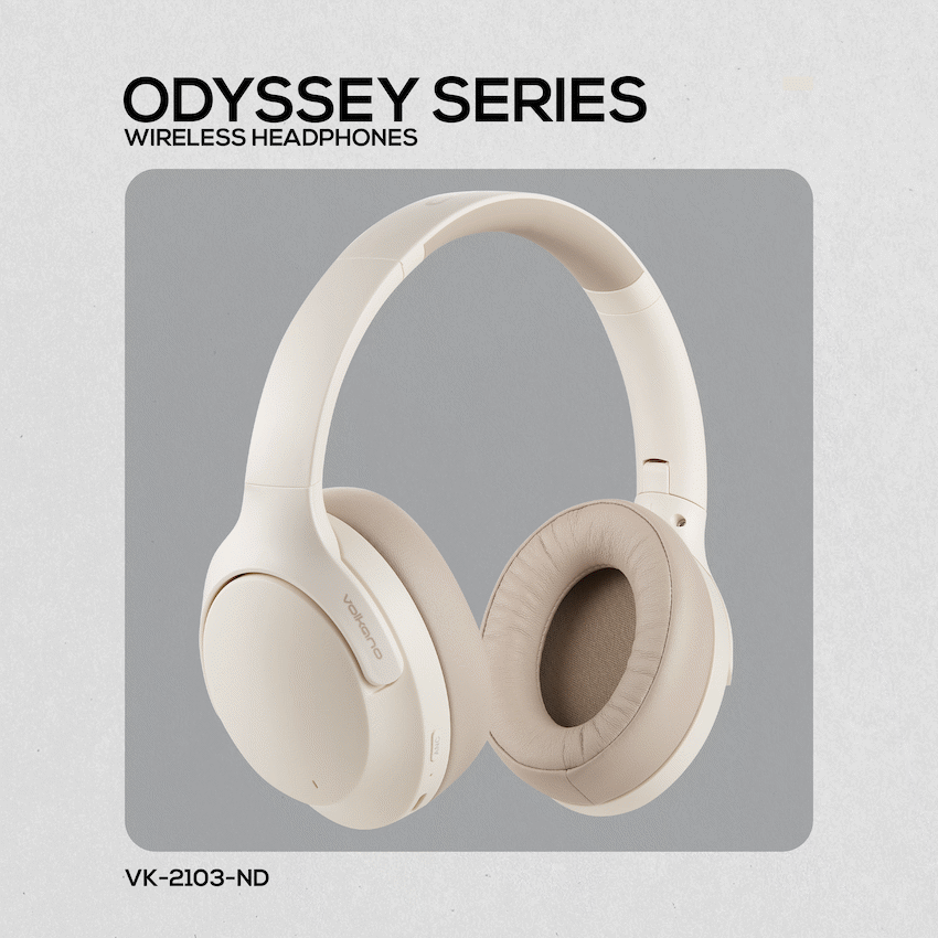 Volkano Odyssey ANC Bluetooth Wireless Headphone - Nude - Image 8
