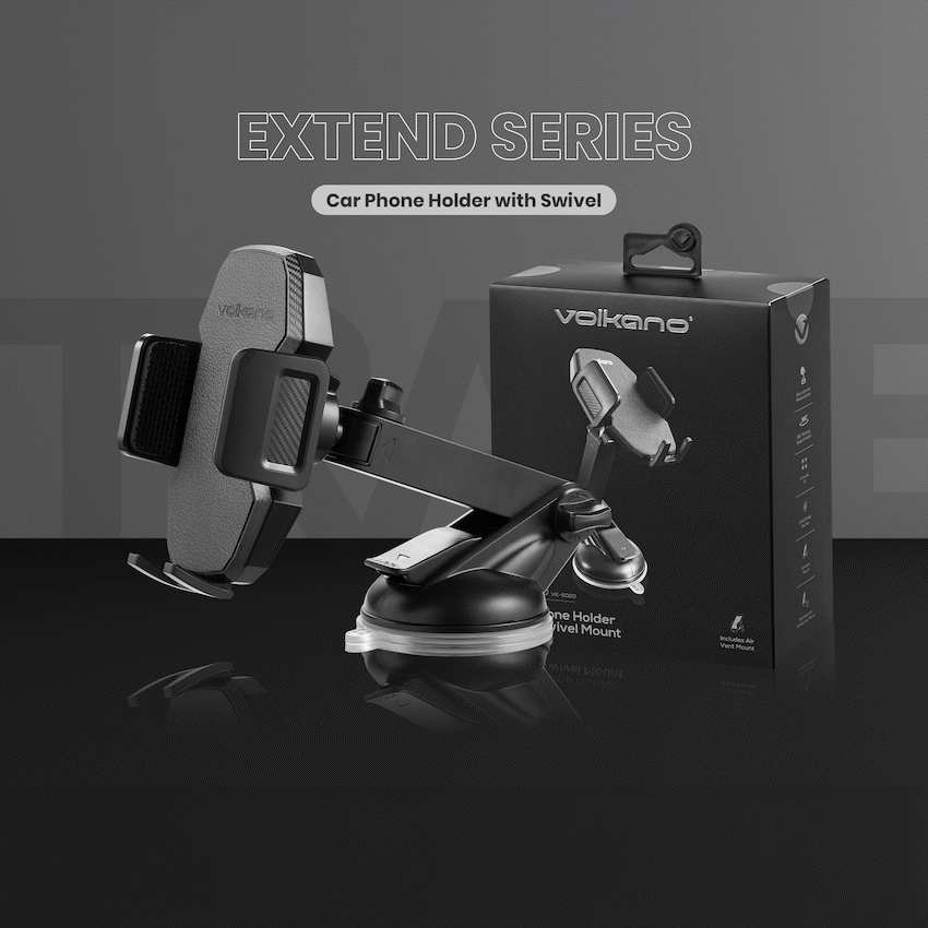Volkano Extend Series Car Phone Holder with Swivel - Image 7