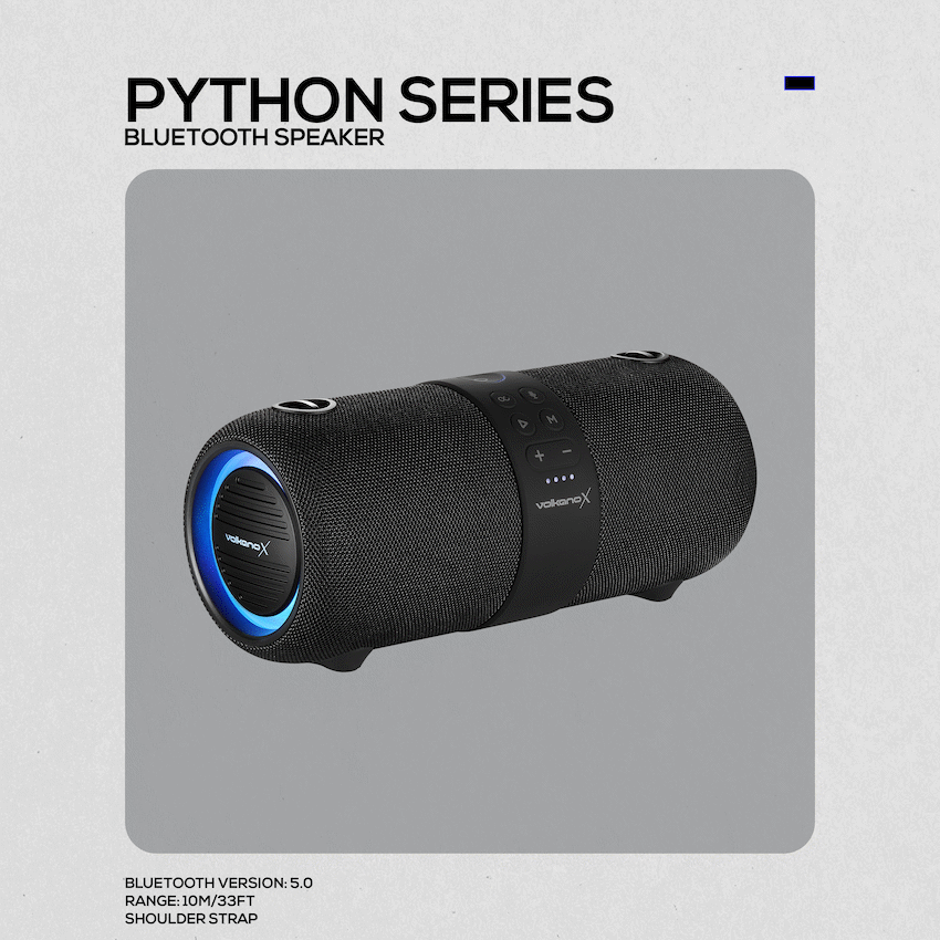 VolkanoX Python Series Bluetooth Speaker - Black - Image 22