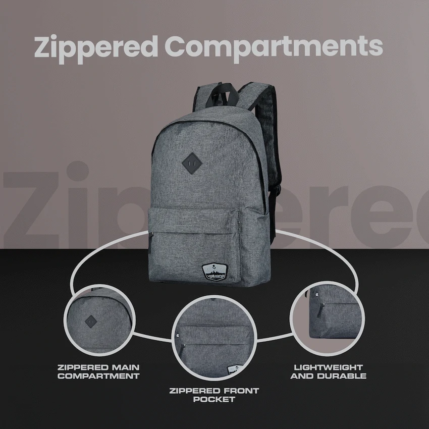 Volkano Distinct 15.6 Laptop Backpack - Grey Melange