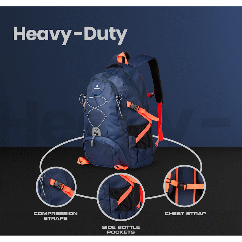 Volkano Clarence Day Pack 40L Navy/Choral - Image 6