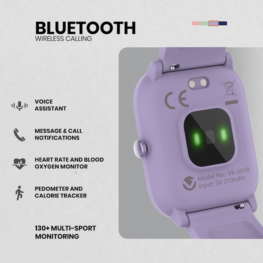 Volkano Vivo Series Kids Smart Watch - Lilac Purple - Image 10