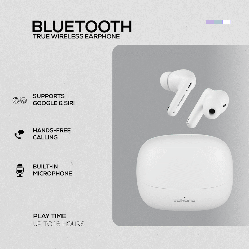 Volkano Jupiter Series TWS Earphones - White - Image 13