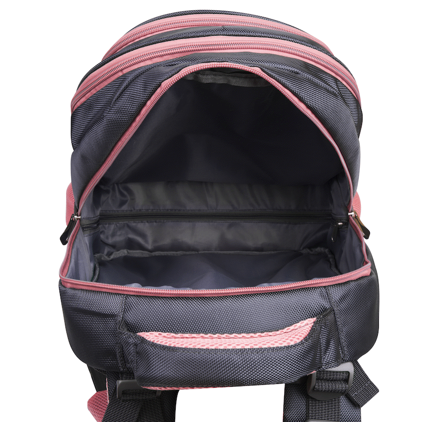 Volkano Orthopaedic Trolley Backpack 35l - Dark Grey/Pink - Image 6