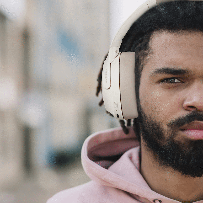 Volkano Odyssey ANC Bluetooth Wireless Headphone - Nude - Image 11