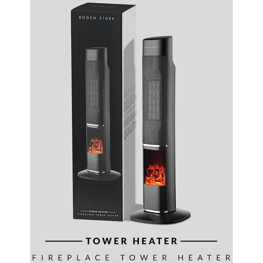 Boden Stark Fireplace Tower Heater - Image 11