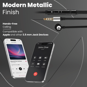 Volkano Alloy Series Metal Earphone - Silver