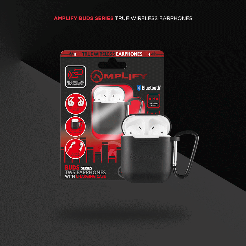 Amplify Buds Series True Wireless Earphones with Silicone Accessories - Black - Image 9