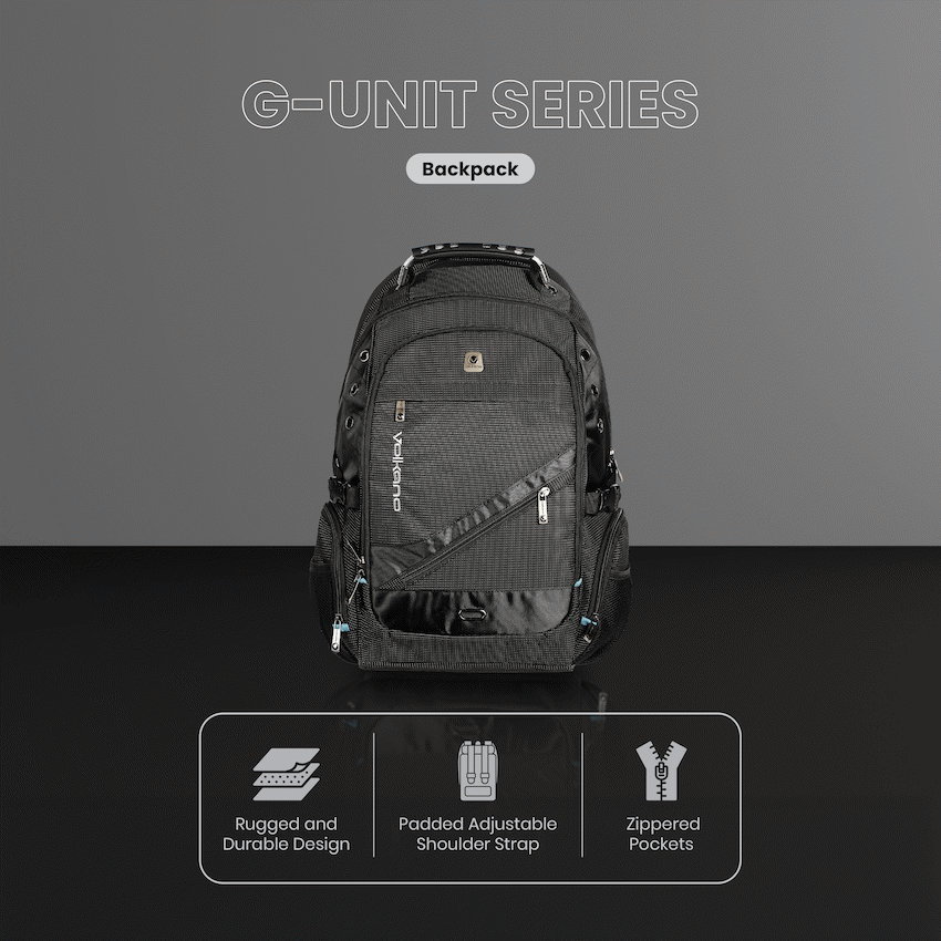 Volkano G-Unit Backpack - Black/Grey/Turquoise - Image 11