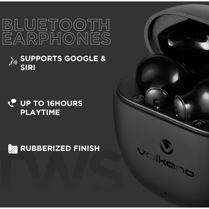 Volkano Sleek Series TWS Earphones - Black - Image 9