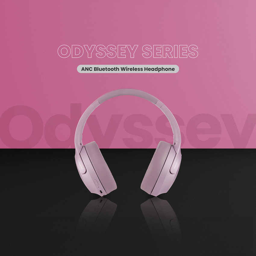 Volkano Odyssey ANC Bluetooth Wireless Headphone - Rose Gold - Image 14