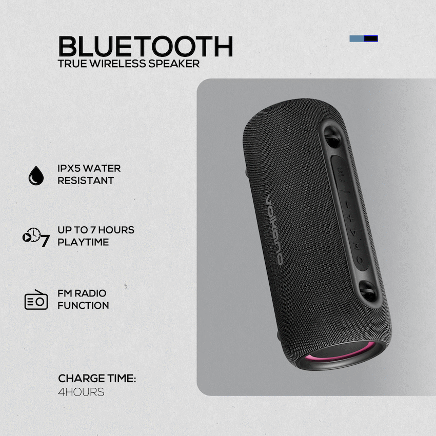 Volkano Mamba 2.0 Series Bluetooth Speaker - Black - Image 4