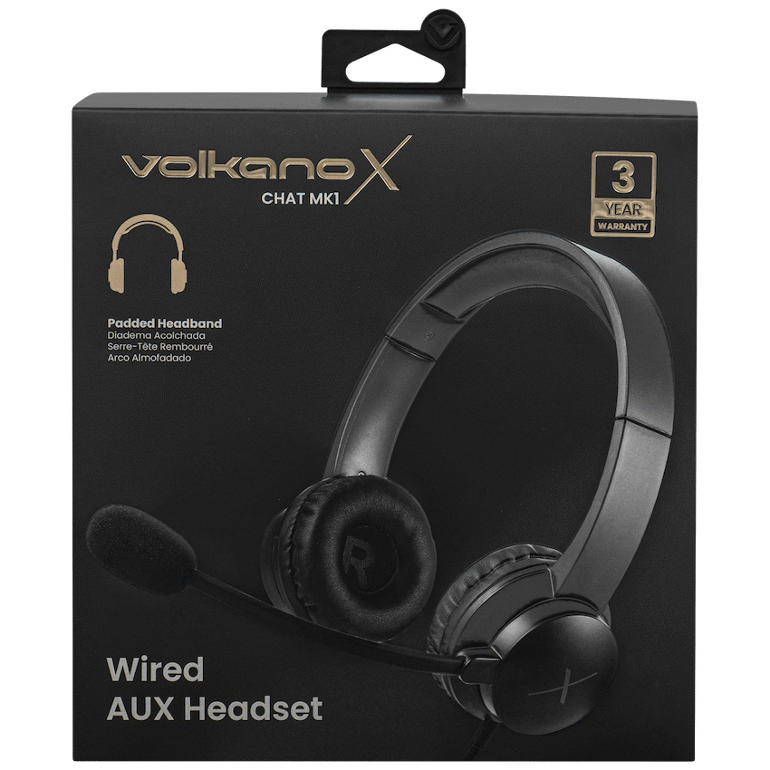 VolkanoX Chat Mk1 Series AUX Headset - Graphite - Image 6