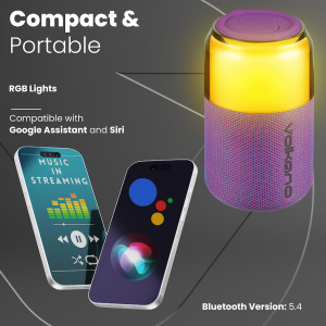 Volkano Neptune Bluetooth Wireless Speaker - Purple