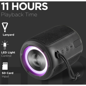 Volkano Hydro Series IPX7 Bluetooth Speaker - Black