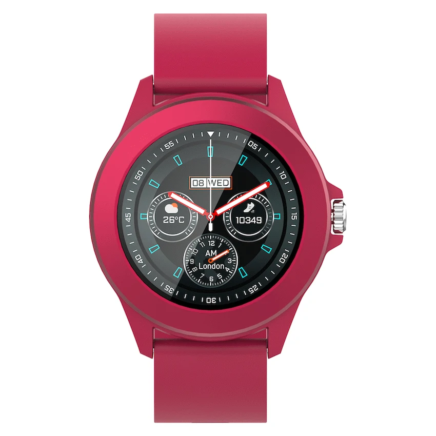 Volkano Splash Series Round Smartwatch - Red - Image 22