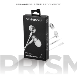 Volkano Prism 2.0 Series Type-C Earphone - White
