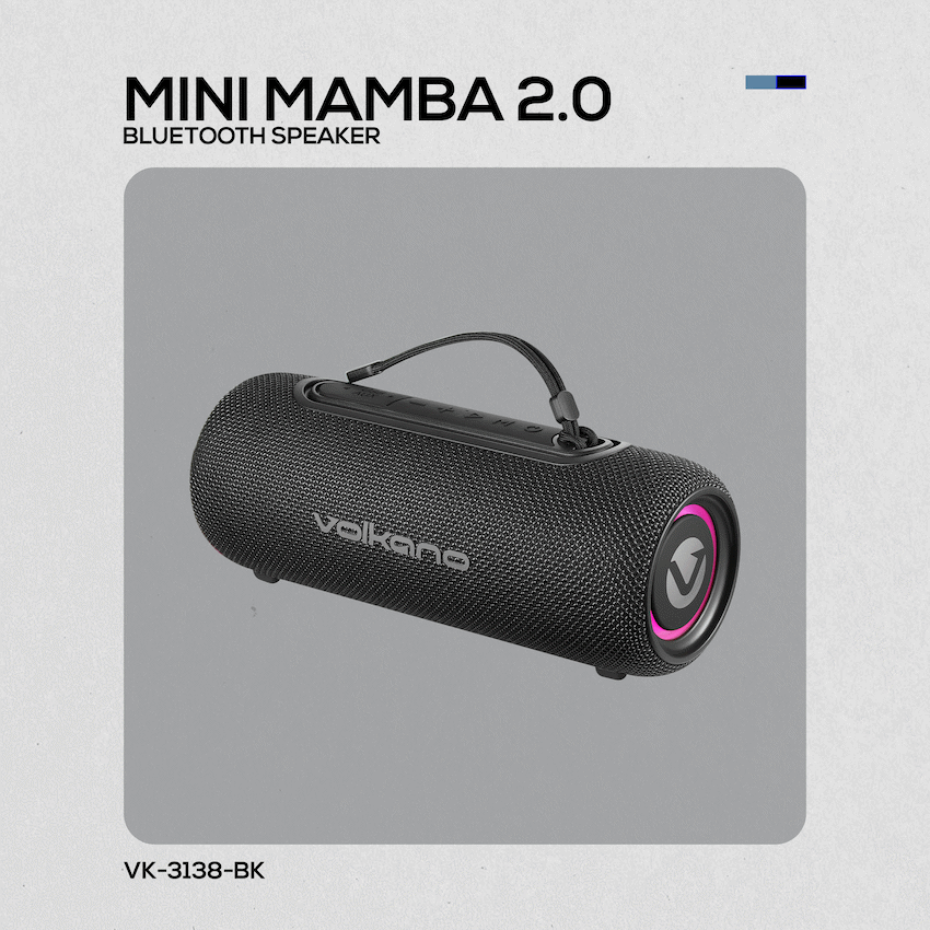 Volkano Mini Mamba 2.0 Series Bluetooth Speaker - Black - Image 21