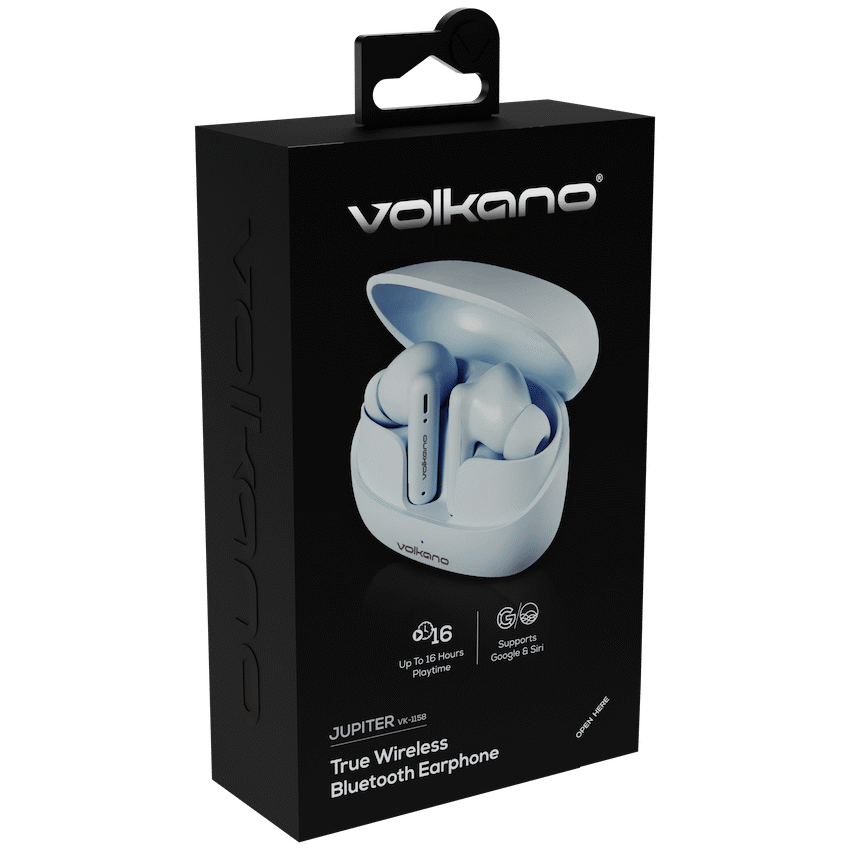Volkano Jupiter Series TWS Earphones - Pastel Blue - Image 16