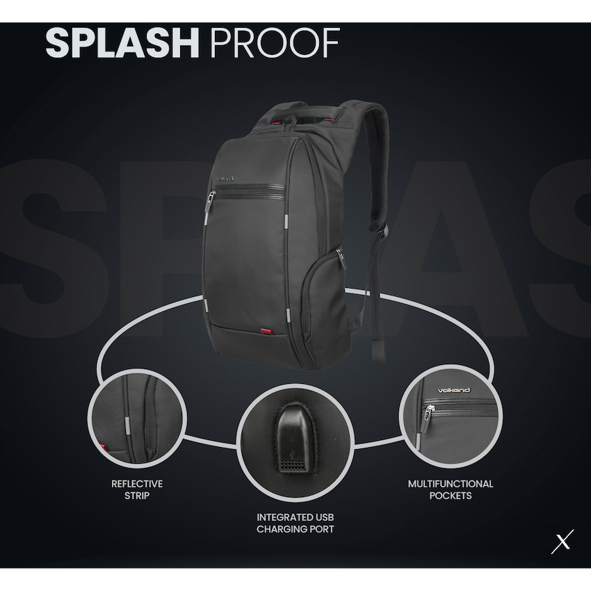 VolkanoX United 15.6" Laptop Backpack - Black - Image 3