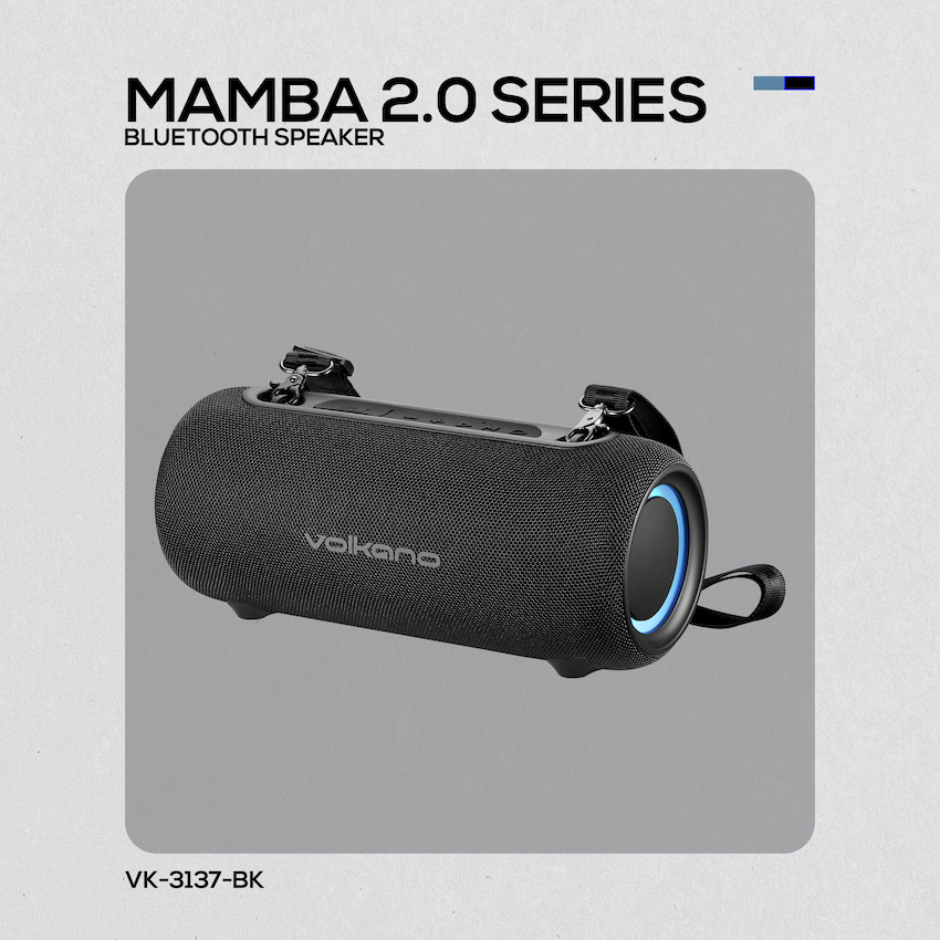 Volkano Mamba 2.0 Series Bluetooth Speaker - Black - Image 8