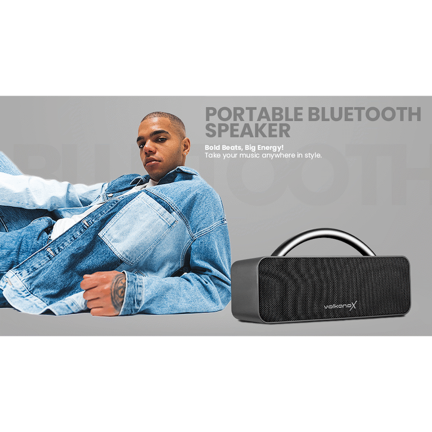 VolkanoX VXS200 Portable Bluetooth Speaker - Black - Image 13