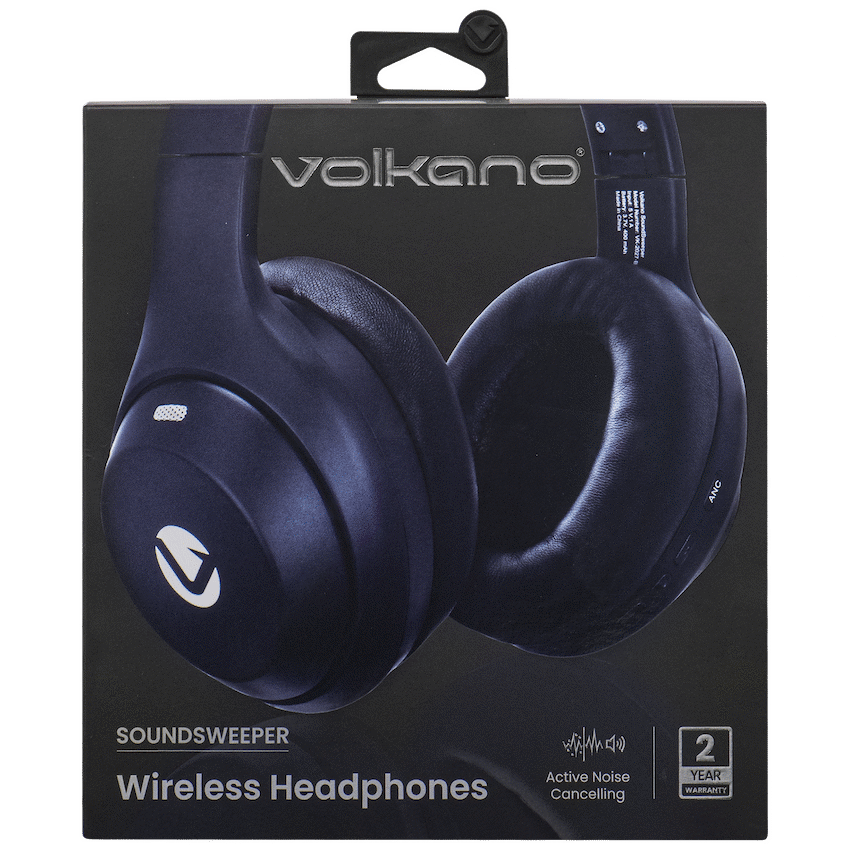 Volkano SoundSweeper Series Active Noise Cancelling bluetooth Headphones - Blue - Image 3