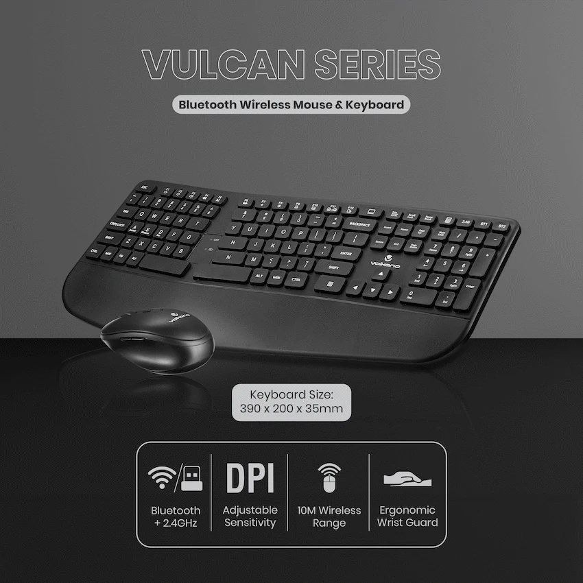 Volkano Vulcan Series Bluetooth Wireless Keyboard and Mouse - Image 4