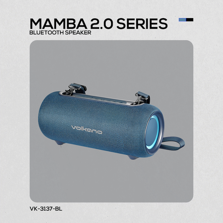 Volkano Mamba 2.0 Series Bluetooth Speaker - Blue - Image 12