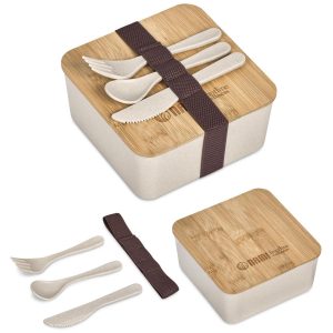 Okiyo Wani Wheat Straw & Bamboo Lunch Box - Natural