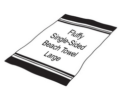 Sample-Fluffy Single-Sided Beach Towel-Large