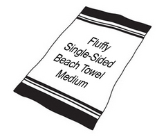 Sample-Fluffy Single-Sided Beach Towel-Medium
