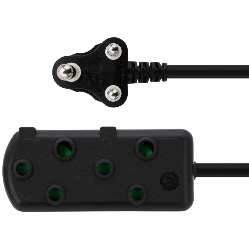 Ellies Side by Side Heavy Duty Extension Lead-10M-BK