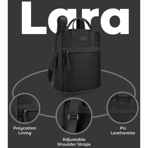 SupaNova Lara 15.6" Laptop Backpack - Black