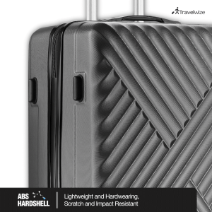 Travelwize Astra ABS 55cm 4-Wheel Spinner Luggage - Black