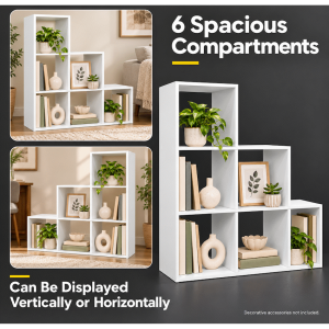 Everfurn Hexagon Bookshelf, High Pressure Laminate