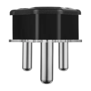 Ellies 16a Heavy-Duty Rubber Screw-on Plug Top - Black